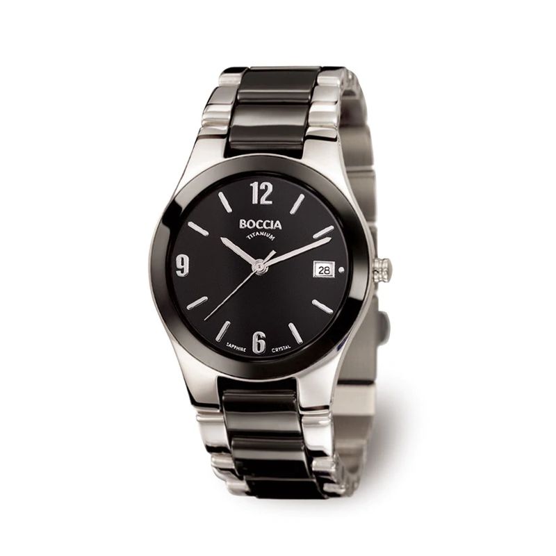 Black Ceramic Boccia Titanium Watch - 3189-02 - Click Image to Close
